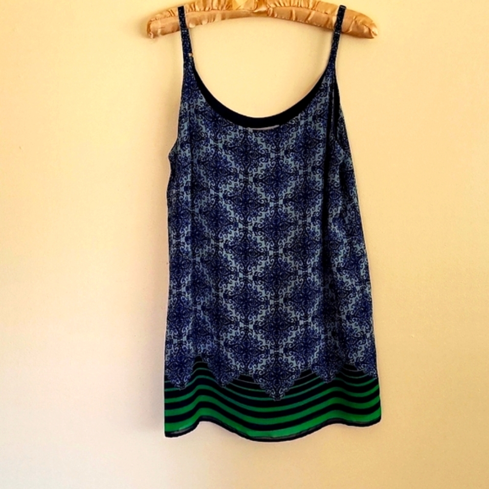 CABI SPHAGETTI STRAP TOP, REVERSIBLE, SIZE MEDIUM